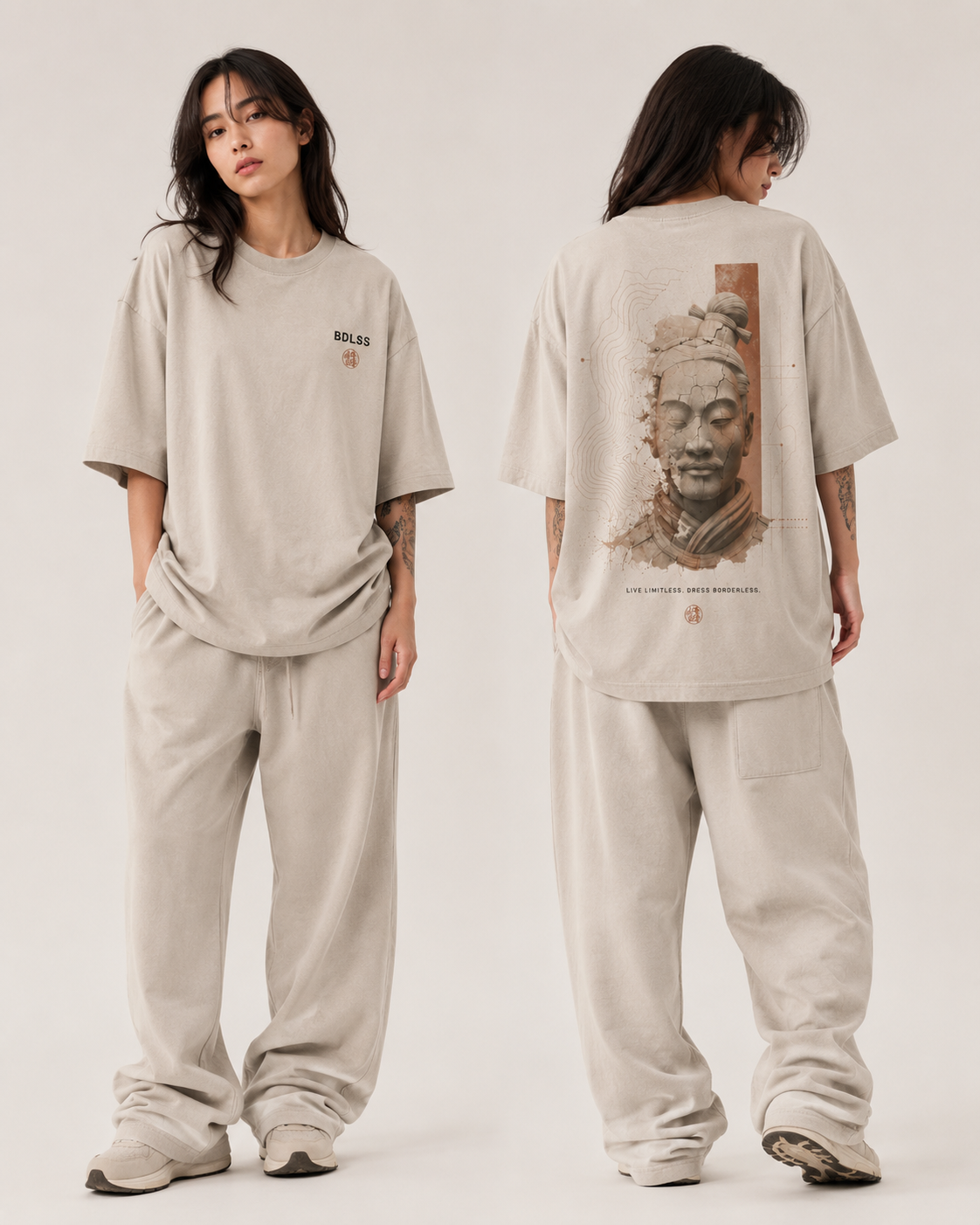 Terracotta Echo — Warm Sand womens fit