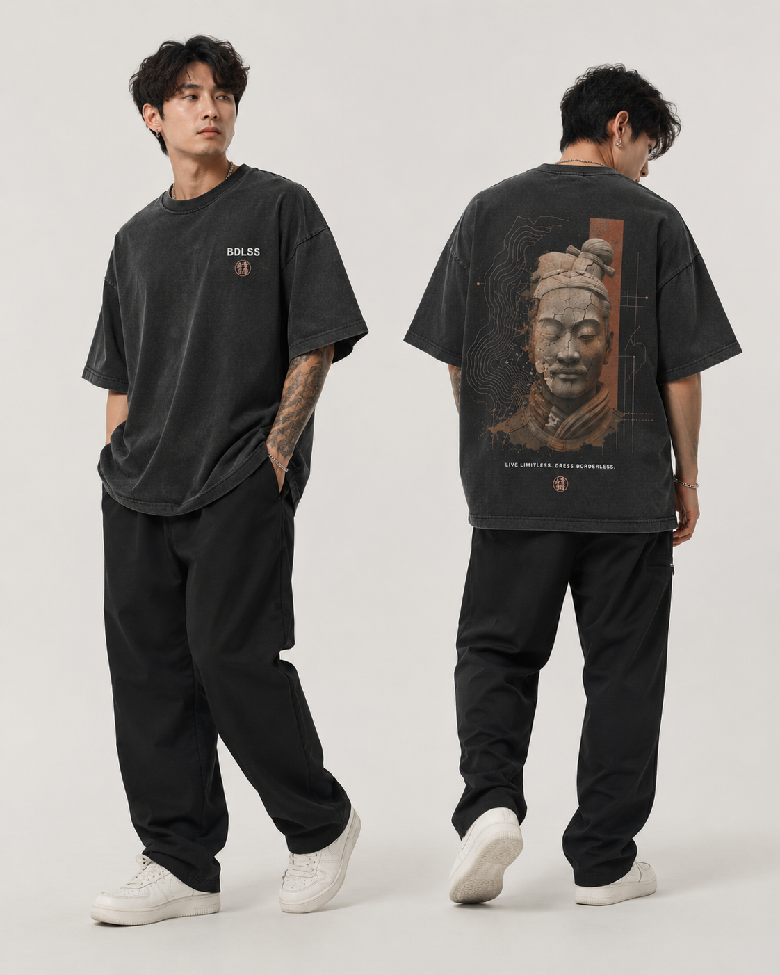 Terracotta Echo — Black Washed on model