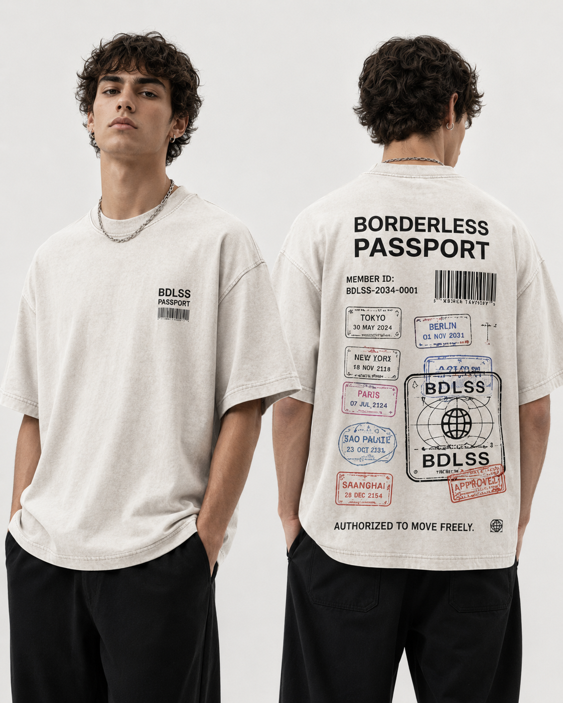 BDLSS Passport Tee — Bone
